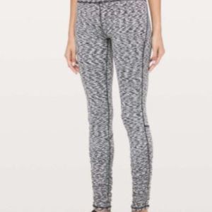 lululemon athletica Black and White Space-Dye Leggings